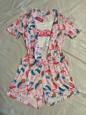 Barbie The Movie 3 Piece Flamingo Pyjama Set. Women’s Size Small NWT